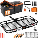 Mockins Hitch Cargo Carrier 60X20X6 Folding Rack Cu Ft Waterproof Bag. Fixed Price $329.99.