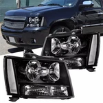 Pair Headlights For 2007-2014 Chevy Avalanche Tahoe Suburban Clear Corner Black. Fixed Price $49.99.