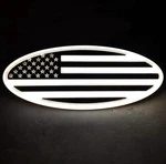 Autogem 9 Led Lighted Oval American Flag Emblem Chrome Front Grille. Fixed Price $116.10.