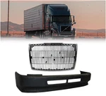 Front Black Bumper Cover & Grille Kit For Vnl Replaces 30402550 56496065 8084221. Fixed Price $849.99.