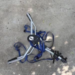 Thule 3-BIKE Trunk Mount Rack Carrier Silver/black W/ Blue Straps. Fixed Price $45.00.