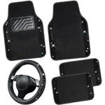 Car Pass Bling Diamond Leather Steering Wheel Cover 14.5IN-15IN Floor Mats Sh.... Fixed Price $60.01.