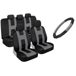 Bdk Seat Front/rear Set & Steering Wheel Standard Fit Gray. Fixed Price $43.79.