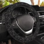 Universal 15INCH Black Floral Steering Wheel Cover Antislip Car Accessory. Fixed Price $20.65.