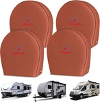 Comnova Rv Tire Covers 4 Xl Fit Diameter 33-35, Rusty Orange Packs. Fixed Price $72.00.