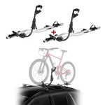 Rooftop Mount Bike Rack Carrier Bicycle Universal Lockable Silver 2PCS. Fixed Price $249.99.