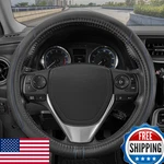 Motor Trend Gripdrive Pro Steering Wheel Cover Black Blue Stitch 13.5-14.5". Fixed Price $42.80.