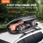 Rooftop Cargo Carrier 11 Cubic Feet Luggage Storage Box Abs For Suvs Cars. Fixed Price $782.99.