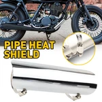 Universal Chrome Exhaust Muffler Pipe Heat Shield Cover Heel Guard Motorcycle. Fixed Price $13.99.