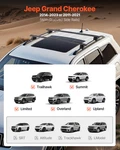 Roof Rack Cross Bars, Fits Jeep Grand Cherokee 2011-2021 (with Grooved Side Rai. Fixed Price $81.08.