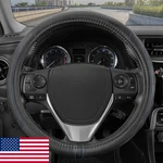 Motor Trend Gripdrive Pro Synthetic Leather Steering Wheel Cover Black Blue. Fixed Price $30.53.