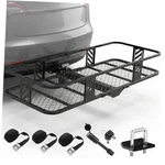 Foldable Hitch Mount Cargo Carrier Basket 56" X 24" 7" For. Fixed Price $299.98.