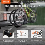 Hitch Mount 2-BIKE Rack Platform Style 160 Lbs Max 2'' Receiver Foldable Tilting. Fixed Price $145.99.