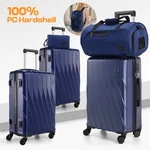 3 Piece 5 Luggage Set 100% Pc Hard Shell Suitcase With Dual-spinner Wheels. Fixed Price $92.99.