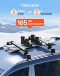 & Snowboard Roof Rack - Lockable, Universal Fit, Holds 6 Skis Or 4. Fixed Price $145.99.