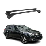 For Subaru Outback 10-14 Omac 68049696929MB Black Raised Roof Rails Cross Bars. Fixed Price $99.99.