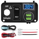 Nilight Golf Cart Key Switch Console Panel 9V-48V Dc With Forward Reverse.... Fixed Price $52.20.