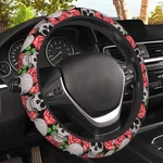 Watercolor Skull And Roses Car Steering Wheel. Fixed Price $22.56.