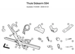 Thule 594 Sidearm Upright Bike Tray Roof Rack Replacement Parts - You Choose. Fixed Price $11.00.