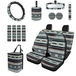 Aztec Stripes Car Accessories Seats Protector, Steering Wheel Cover.... Fixed Price $112.81.