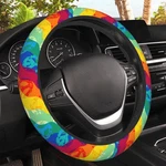 Rainbow Peace Steering Wheel Cover Nonslip 15" Car Accessory For All Vehicles. Fixed Price $10.08.