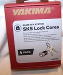 Yakima Sks Lock Set 4 W/ 2 Keys + 1 Cntl Bike Boat Tent Ski Rack. Fixed Price $54.95.
