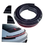 Car Rear Spoiler Roof Lip Kit, Rubber Trunk Trim Strip Bright Black. Fixed Price $20.50.