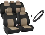Bdk Seat Front/rear Set & Steering Wheel Standard Fit Beige. Fixed Price $32.90.