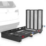 Silver Spring 48" X 28" Folding Steel Wheelchair Carrier With Ramp & Hitch Mount. Fixed Price $239.99.