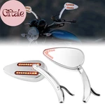 Motorcycle Mirrors With Brake & Turn Signal Rear Led Teardrop For 8MM/10M. Fixed Price $81.98.