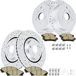 Front And Rear Drilled Slotted Brake Rotors Ceramic Pads Kit Rep. Fixed Price $279.99.