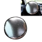 Silver Steering Wheel Sunshade Reflective Heat Shield Universal Car Suv. Fixed Price $12.73.