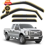 Breejoy In-channel Window Rain Guards Fit 1999-2016 Ford F250-F550, Black. Fixed Price $81.98.