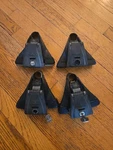 Set Of 4 Yakima Q Towers For Round Bars - Nice!. Fixed Price $48.00.