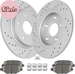 Ceramic Pads And Rotors Kit Rear Drilled Slotted Solid & Brakes For. Fixed Price $151.05.
