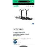 Kac K4-RT Sport Ratchet 2" Hitch Mounted Bike Heavy Duty 240LB Rack Kr-brqdbp. Fixed Price $389.00.