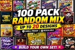 3.5G Mylar Bags Random Mix 100 Pack Variety Bundle Smell Proof Resealable. Fixed Price $28.99.