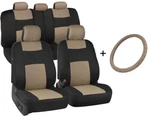 Bdk Seat Front/rear Set & Steering Wheel Standard Fit Beige. Fixed Price $39.99.