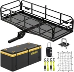 Kairay 500 Lbs Heavy Duty Hitch Mount Cargo Carrier 60"X24"X14.4" Folding Rear. Fixed Price $325.99.