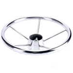 AMARINE-MADE13-1/2 Inch 5-SPOKE Destroyer Style Stainless Boat Steering Wheel. Fixed Price $54.32.