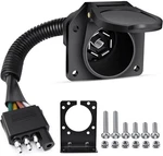 4 Way Flat To 7 Round Blade Trailer Adapter Wiring Harness Pin El. Fixed Price $29.99.