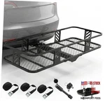 Foldable Hitch Mount Cargo Carrier Basket 56" X 24" 7" For. Fixed Price $300.28.