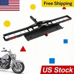 Heavy Duty Motorcycle Hitch Carrier Rack 600 Lbs Capacity, Black Iron Long. Fixed Price $132.20.